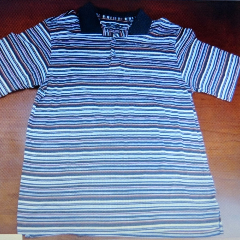 nwot Alan Flusser medium golf shirt striped